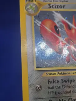 VTG WOTC Pokemon Neo Discovery Unlimited Scizor 10/75 Holo Rare LP/MP W Swirl - Image 4