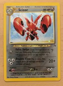 Pokemon TCG Scizor Holo Rare Neo Discovery 10/75 - Image 1