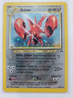 Scizor 10/75 Neo Discovery Holo MP Pokemon TCG - Image 1