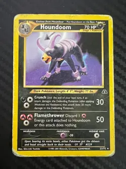 Pokemon TCG Houndoom Neo Discovery 23/75 Regular Unlimited Rare DMG - Image 1