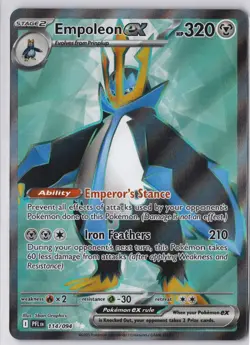 Empoleon ex FULL ART PFL Phantasmal Flames 114/094 Pokemon Card NM - Image 1