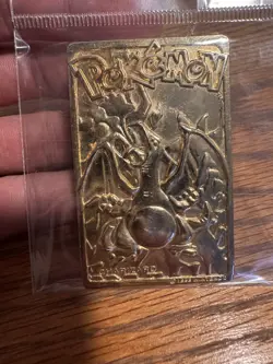 1999 Charizard Gold Plated Bar #006 Card Limited Ed Burger King Pokemon - Image 1