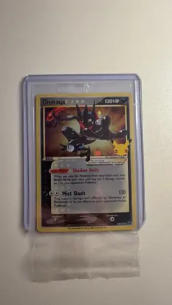 Pokemon TCG Greninja Gold Star SWSH144 Celebrations Black Star Promo Card Sealed - Image 1