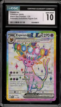 Pokemon Espeon ex Prismatic Evo. Figure Coll. Promo SVP EN 175 CGC 10 Gem Mint - Image 1