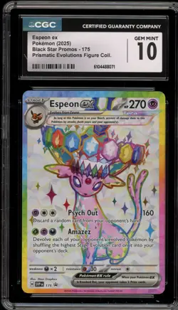 Pokemon Espeon ex Prismatic Evo. Figure Coll. Promo SVP EN 175 CGC 10 Gem Mint - Image 1