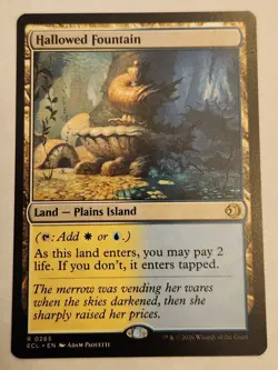 Hallowed Fountain ECL #265 Rare Land Regular NM+ - Image 1