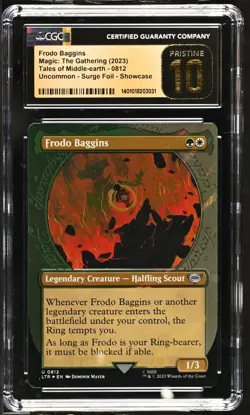 MTG SHOWCASE SURGE FOIL CGC 10 Pristine Frodo Baggins LORD OF THE RINGS - Image 1