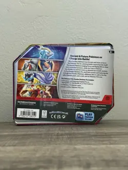 Pokemon Paradox Destinies Tin-Gouging Fire ex Tin w/5 Booster Packs New/Sealed - Image 2
