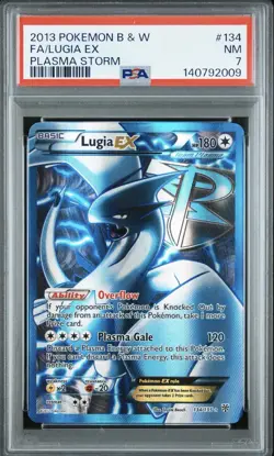 PSA 7 *NEW CERT* 2013 POKEMON B&W PLASMA STORM #134 FULL ART/LUGIA EX - Image 1