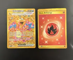Pokemon Charizard Ex 228/197 & Gold Red Energy 230/197 Obsidian Flames - Image 1