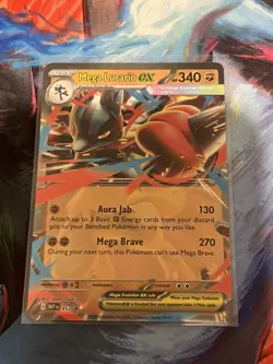Pokemon TCG Mega Lucario EX Black Star Promo MEP 012 Near Mint NM English - Image 1