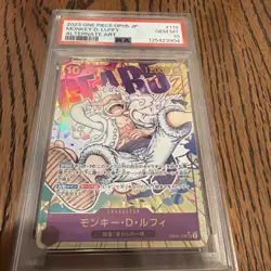 2023 Monkey D. Luffy One Piece OP05 Awakening New Era SEC Japanese #119 PSA 10 - Image 2