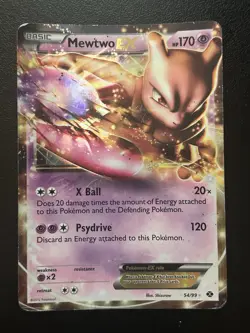 Mewtwo EX 54/99 Ultra Rare Next Destinies MP Pokemon Card - Image 1