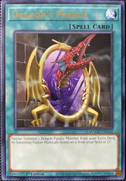Dragon's Mirror MAGO-EN142 Maximum Gold 1st Edition - Yugioh Card - Image 1