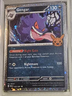 PSA 8 NM-MT Gengar Graded Pokemon Card #057 Trick or Trade 2024 - Image 3