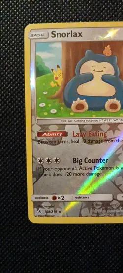 Pokemon TCG Cards Snorlax 158/214 Unbroken Bonds Reverse Holo Rare NM PACK FRESH - Image 3