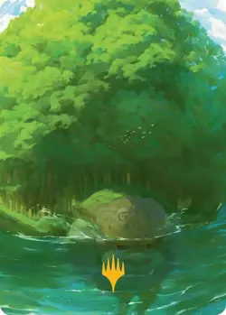 1 x Forest Art Card - Gold-Stamped Planeswalker Symbol - Art Series: Avatar: The - Image 1