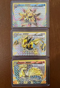 2016 POKEMON XY FATES COLLIDE & EVOLUTIONS BREAK LUGIA NINETALES STARMIE Lot (3) - Image 1