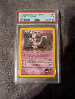 2000 Pokemon Gym Challenge Rocket's Mewtwo Holo #14 PSA 4 - Image 1
