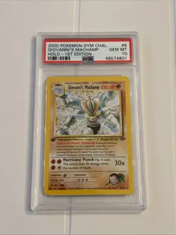 2000 Pokemon Gym Challenge Giovanni’s Machamp Holo - 1st Edition PSA 10 - Image 1