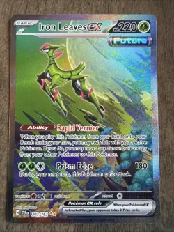 Pokemon Iron Leaves ex 203/162 Sv05: Temporal Forces Special Illustration Rare - Image 1