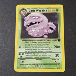 Dark Weezing 31/82 Vintage Pokemon 1999-2000 Team Rocket - LP - Image 1