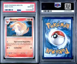 2025 Pokemon Mega Evolution Ninetales 020/132 PSA 10 Gem Mint - Image 1