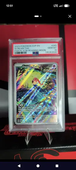 Pokemon Center BLACK STAR PROMO #065 SCREAM TAIL PAR PC ETB-ROARING MOON - Image 1