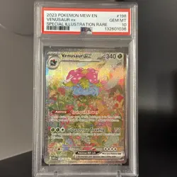 2023 POKEMON MEW EN-151 SPECIAL ILLUSTRATION RARE #198 VENUSAUR EX PSA 10 - Image 1