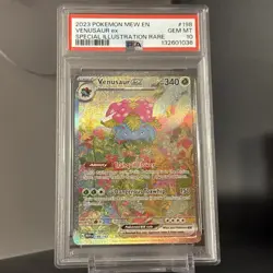 2023 POKEMON MEW EN-151 SPECIAL ILLUSTRATION RARE #198 VENUSAUR EX PSA 10 - Image 3