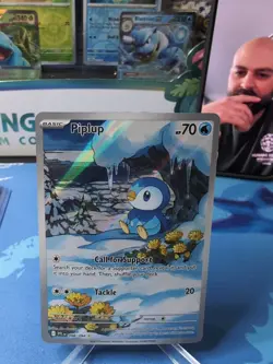 Piplup 098/094 Illustration Rare Pokemon TCG Phantasmal Flames Holo NM - Image 1