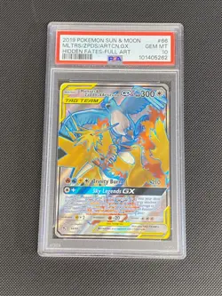 Pokemon Moltres & Zapdos & Articuno GX (Full Art) 66/68 Hidden Fates Holo PSA 10 - Image 1