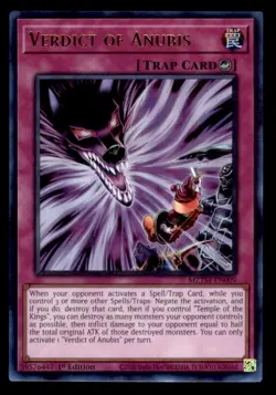 Yugioh Verdict of Anubis MZTM-EN009 Ultra Rare 1st Edition NM - Image 1