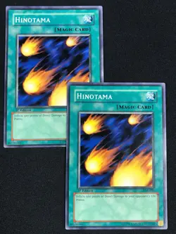 YUGIOH HINOTAMA LOB-056 1ST ASIAN ENGLISH X2 (NM) - Image 1