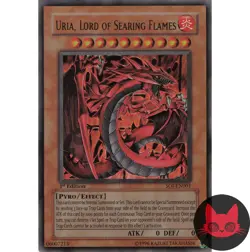 Yugioh Uria, Lord of Searing Flames SOI-EN001 Ultra Rare 1st Edition NM - Image 1