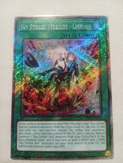Yugioh! NM Sky Striker Mobilize - Linkage! - RA03-EN274 - Platinum Secret Rare - Image 1