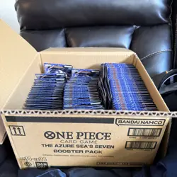 One Piece OP14 The Azure Sea’s Seven Sleeved Booster Pack Lot Of 10 - In Hand - Image 1