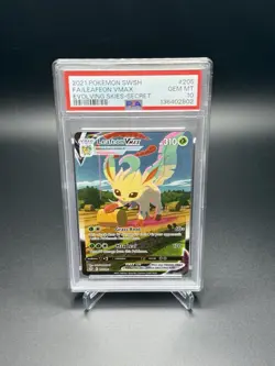 Leafeon VMAX 205/203 Evolving Skies Secret Rare Alt Art Pokemon PSA 10 Gem Mint - Image 1