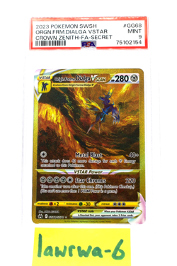 Pokemon Origin Forme Dialga VSTAR GG68/GG70 Crown Zenith PSA 9 - Image 1