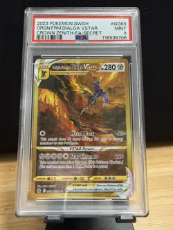 Pokemon Crown Zenith Origin Forme Dialga VSTAR (Secret) GG68/GG70 PSA 9 - Image 1