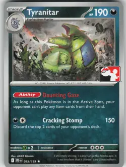 Pokemon TCG Tyranitar Rare Prize Pack Series Cards 095/159 - Image 1