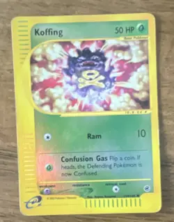 Pokemon Koffing Expedition Base Set 108/165 Reverse Holo 2002 English TCG Card - Image 2