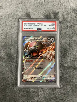 Pokemon TCG Bloodmoon Ursaluna EX Card 141/167 Twilight Masquerade 2024 PSA 10 - Image 1