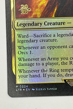 Sauron, the Dark Lord Prerelease Foil Promo MTG The Lord of the Rings LTR 0224 - Image 5