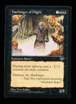 * * 1x Harbinger of Night x1 * * Mirage MTG LP-MP Light to Moderate Play - Image 1
