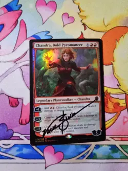 Chandra, Bold Pyromancer #275 (Foil) Dominaria DOM Magic MTG Zack Stella Signed - Image 1