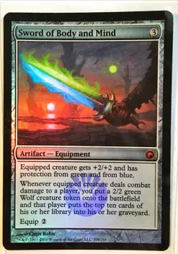 Magic The Gathering Scars Of Mirrodin MTG Complete 249 Set w Tokens & Foil Sword - Image 1