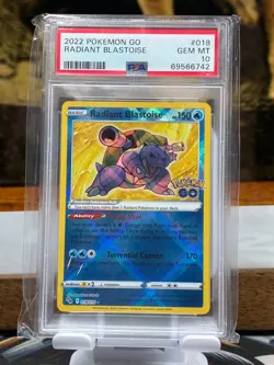 2022 Pokemon GO Radiant Blastoise PSA Gem Mint 10 - Image 1