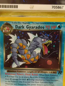 Pokemon Team Rocket Set 2000 Holo Dark Gyrados 8/82 Ace Graded 9 Mint Part Swirl - Image 2