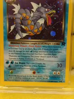 Pokemon Team Rocket Set 2000 Holo Dark Gyrados 8/82 Ace Graded 9 Mint Part Swirl - Image 3